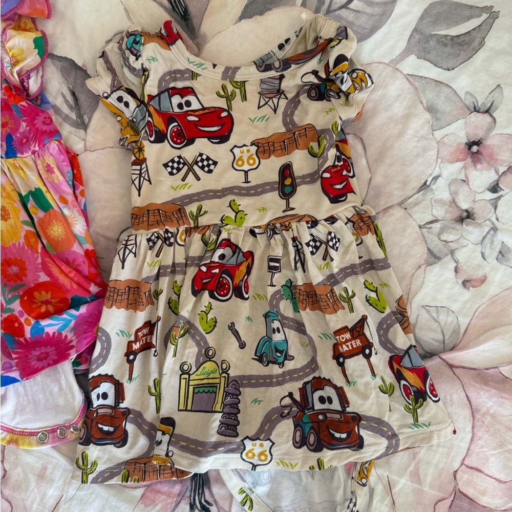 Little Sleepies Disney Pixar Cars Bodysuit Dress – 3–6M